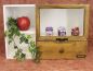 Preview: Minikommode 12016 Kommode mit Vitrine und Schublade Regal 48cm Schrank Shabby