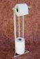 Preview: Uniquely designed toilet roll stand LUXX White Toilet paper holder Toilet roll stand