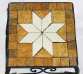 Preview: Blumenhocker Merano Mosaik 12015 Blumenständer 21cm Hocker Eckig Beistelltisch