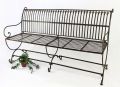 Preview: Bank Finca 063-JO 3-Sitzer aus Metall Gartenbank Sitzbank Baumbank 153cm Braun