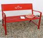 Preview: Bench "Passion Garden" bench red 121496 Seat 120cm metalll Iron Flower bench Garden