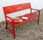 Preview: Bench "Passion Garden" bench red 121496 Seat 120cm metalll Iron Flower bench Garden