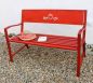 Preview: Bench "Passion Garden" bench red 121496 Seat 120cm metalll Iron Flower bench Garden