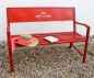 Preview: Bench "Passion Garden" bench red 121496 Seat 120cm metalll Iron Flower bench Garden