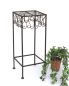 Preview: DanDiBo Flower Stool Metal Brown Square 50 cm Flower Stand 140127-S Side Table Plant Stand Flower Column