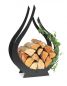 Preview: DanDiBo Firewood Rack Metal Black Indoor Firewood Stand Flame 78 cm 190983 Wood Basket Firewood Holder Firewood Rack Wood Rack