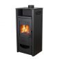 Preview: Kaminofen ABC Quadro Black Holzofen 9,5 kW mit Mehrfachbelegung Kamin Ofen Holzofen Holz Werkstattofen Heizofen