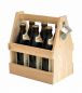 Preview: DanDiBo bottle carrier 6 bottles wooden beer carrier with bottle opener 93945 men's handbag