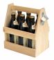 Preview: DanDiBo bottle carrier 6 bottles wooden beer carrier with bottle opener 93945 men's handbag