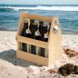 Preview: DanDiBo bottle carrier 6 bottles wooden beer carrier with bottle opener 93945 men's handbag