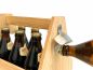 Preview: DanDiBo bottle carrier 6 bottles wooden beer carrier with bottle opener 93945 men's handbag