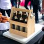 Preview: DanDiBo bottle carrier 6 bottles wooden beer carrier with bottle opener 93945 men's handbag