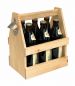 Preview: DanDiBo bottle carrier 6 bottles wooden beer carrier with bottle opener 93945 men's handbag