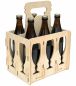 Preview: DanDiBo Bierträger aus Holz 6 Flaschen Flaschenträger 96141 Flaschenkorb Männerhandtasche Bier