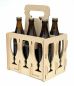 Preview: DanDiBo Bierträger aus Holz 6 Flaschen Flaschenträger 96141 Flaschenkorb Männerhandtasche Bier