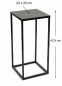 Preview: DanDiBo Flower Stool Metal Black Angular 42.5 cm Flower Stand Side Table 434 Flower Column Modern Plant Stand Plant Stool