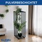 Preview: DanDiBo Blumenständer Metall Schwarz Eckig 96609 Pflanzenständer Beistelltisch Modern Design Innen Outdoor