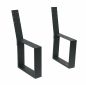 Preview: DanDiBo 2x Bankbeine Metall Schwarz mit Lehne Set Massiv DIY Bank Füße 96478 Sitzgestell für Gartenbank Bankgestell Robust Stabil