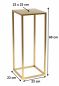 Preview: DanDiBo Blumenhocker Metall Gold Eckig 60 cm Blumenständer Beistelltisch 96506 M Blumensäule Modern Pflanzenständer Pflanzenhocker