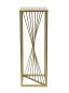 Preview: DanDiBo Blumenhocker Metall Gold Eckig 70 cm Blumenständer Beistelltisch 96565 Blumensäule Design Modern Pflanzenständer Pflanzenhocker