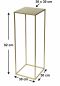 Preview: DanDiBo Flower Stool Metal Gold Angular L 82 cm Flower Stand Side Table 96406 Flower Column Modern Plant Stand Plant Stool