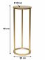 Preview: DanDiBo Blumenhocker Metall Gold Rund 50 cm Blumenständer Beistelltisch 96510 S Blumensäule Modern Pflanzenständer Pflanzenhocker