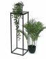 Preview: DanDiBo Blumenhocker Metall Schwarz 70 cm Eckig Blumenständer Beistelltisch FRA-005 Blumensäule Modern Pflanzenständer Pflanzenhocker