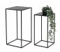 Preview: DanDiBo Flower Stool Metal Black Square Flower Stand Side Table 96312 Set of 2 Flower Column Modern Plant Stand Plant Stool