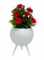 Preview: DanDiBo Blumenhocker Metall mit Topf Weiß 19 cm Blumenständer 96259 S Blumensäule Modern Pflanzenständer Pflanzenhocker