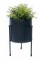 Preview: DanDiBo Blumenhocker mit Topf Metall Schwarz 32 cm Blumenständer 96261 Blumensäule Modern Pflanzenständer Pflanzenhocker