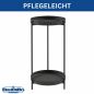 Preview: DanDiBo Blumenständer Metall Schwarz Rund 2 Etagen 52 cm 96583 Beistelltisch Blumenhocker Pflanzenständer Design Modern Pflanzenhocker