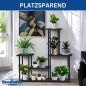 Preview: DanDiBo Blumenregal indoor Metall Schwarz 4 Ebenen 96579 Blumentreppe Modern Pflanzentreppe Design Pflanzenregal