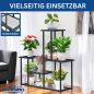 Preview: DanDiBo Blumenregal indoor Metall Schwarz 4 Ebenen 96579 Blumentreppe Modern Pflanzentreppe Design Pflanzenregal