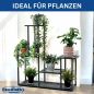 Preview: DanDiBo Blumenregal indoor Metall Schwarz 4 Ebenen 96579 Blumentreppe Modern Pflanzentreppe Design Pflanzenregal