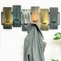 Preview: DanDiBo Wall-Mounted Coat Rack Black Metal 96629 Wall Coat Rack with 12 Hooks Modern Hook Bar Coat Hooks Coat Rail