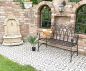 Preview: DanDiBo Gartenbank Metall 2 Sitzer Wetterfest Sitzbank Garten Bank Antik 18940 Dunkelbraun Metallbank 120 cm Eisenbank