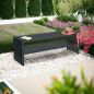 Preview: DanDiBo Gartenbank Metall Wetterfest 3 Sitzer Schwarz 150 cm mit 2 Ebenen Sitzbank Eisenbank Gartenmöbel Modern Parkbank