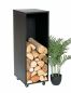 Preview: DanDiBo firewood rack indoor metal black firewood rack 85 cm with castors 96359 firewood trolley wood basket firewood holder wood rack