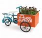 Preview: DanDiBo Blumenfahrrad für Garten Metall Stehend Fahrrad Blau Orange 96530 Pflanzfahrrad Dekofahrrad Blumenständer