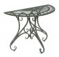 Preview: DanDiBo table semicircular wall table half table 130434 metal side table 90 cm garden table console