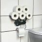 Preview: DanDiBo Toilettenpapierhalter Schwarz Matt Wand Metall Affe Klopapierhalter Toilettenrollenhalter WC Rollenhalter Ersatzrollenhalter