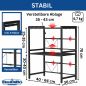 Preview: DanDiBo Adjustable Microwave Shelf 3-Tier 40-64 cm Microwave Stand 96614 Freestanding Microwave Rack Kitchen Shelf