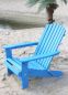 Preview: DanDiBo Strandstuhl Sonnenstuhl aus Holz Blau Gartenstuhl klappbar Adirondack Chair Deckchair