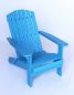 Preview: DanDiBo Strandstuhl Sonnenstuhl aus Holz Blau Gartenstuhl klappbar Adirondack Chair Deckchair