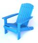 Preview: DanDiBo Strandstuhl Sonnenstuhl aus Holz Blau Gartenstuhl klappbar Adirondack Chair Deckchair