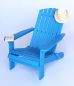 Preview: DanDiBo Strandstuhl Sonnenstuhl aus Holz Blau Gartenstuhl klappbar Adirondack Chair Deckchair