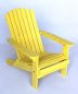 Preview: DanDiBo Strandstuhl Sonnenstuhl aus Holz Gelb Gartenstuhl klappbar Adirondack Chair Deckchair