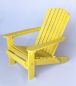 Preview: DanDiBo Strandstuhl Sonnenstuhl aus Holz Gelb Gartenstuhl klappbar Adirondack Chair Deckchair