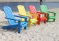 Preview: DanDiBo Strandstuhl Sonnenstuhl aus Holz Gelb Gartenstuhl klappbar Adirondack Chair Deckchair