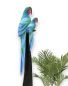 Preview: DanDiBo Deko Figur Papagei 2er Nr.33 Vogel aus Holz Skulptur Blau Grün 98 cm Holzvogel Handgeschnitzt Stehend Tierfigur Schnitzskulptur